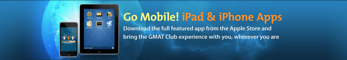 GMAT Club Mobile App for iPhone iPod and iPad