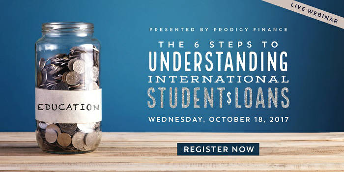 Last chance to register for the Webinar to learn all about international student loans. 