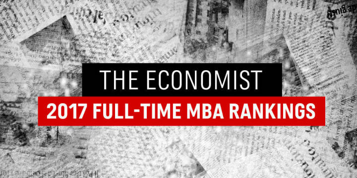 The Economist list of top 10 full time MBA programs
