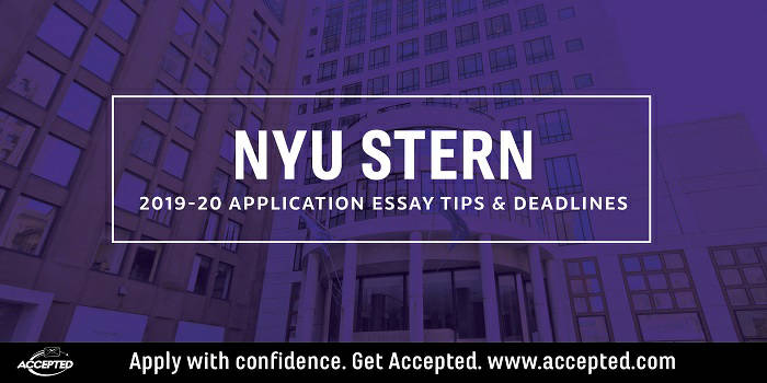 NYU Stern essay tips and deadlines