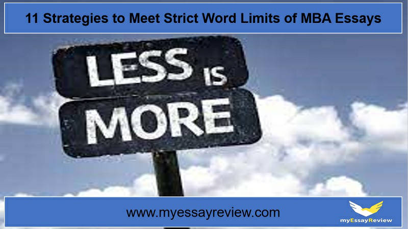 11 Strategies to Meet Strict Word Limits of MBA Essays
