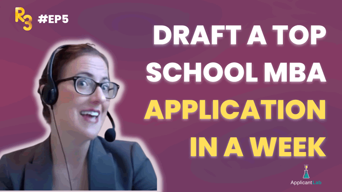 Draft a top school MBA application in a week with ApplicantLab