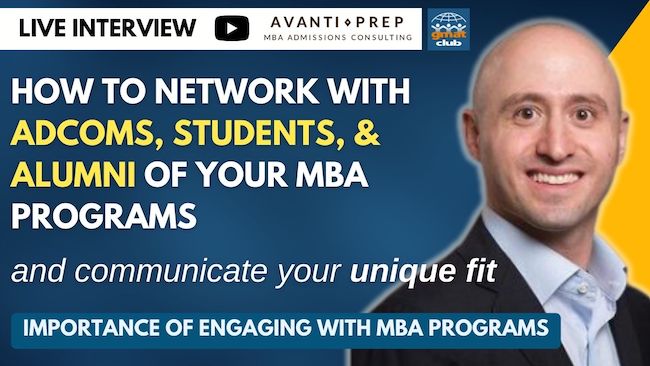 Connecting with your MBA programs