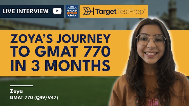 GMAT Success Story of Zoya