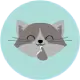 Animated cat avatar with glasses reading a book, cute illustration style