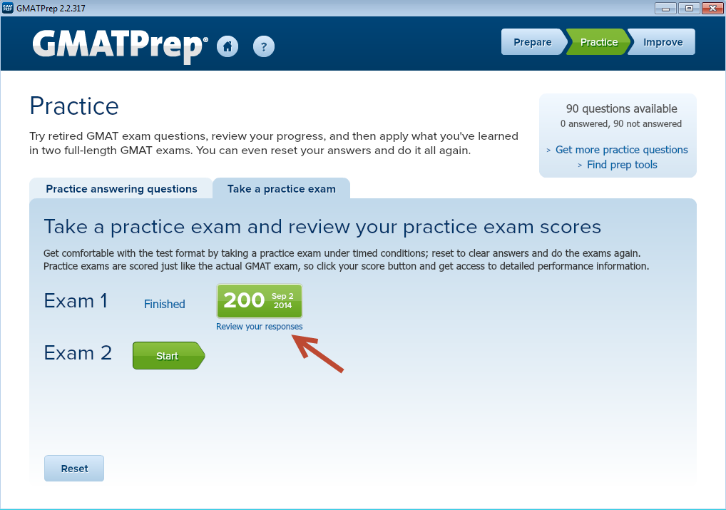 GMATPrep app - Reviewing test answers.png