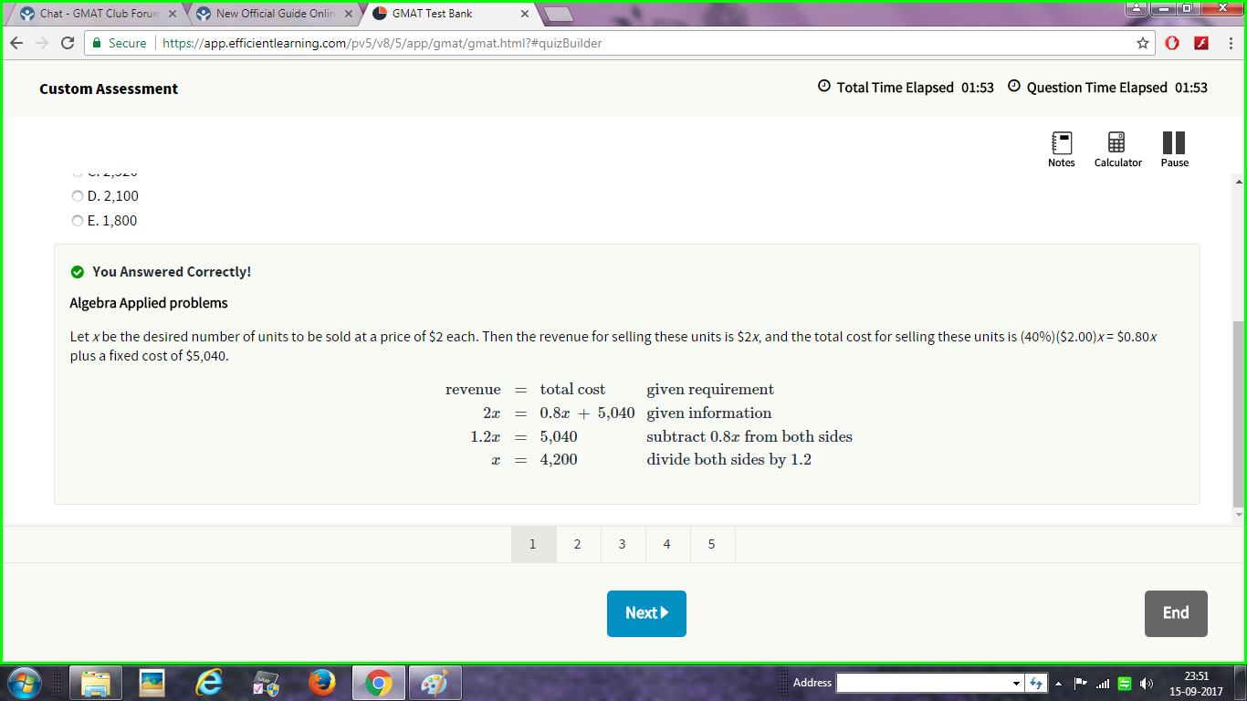 6.After marking correct answer it gives solution.(study mode).png