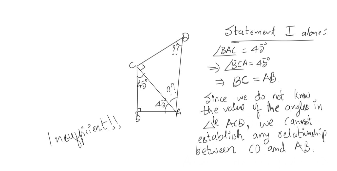 Triangle ABC is right angled at B, while triangle ACD is right angled - 1.jpg