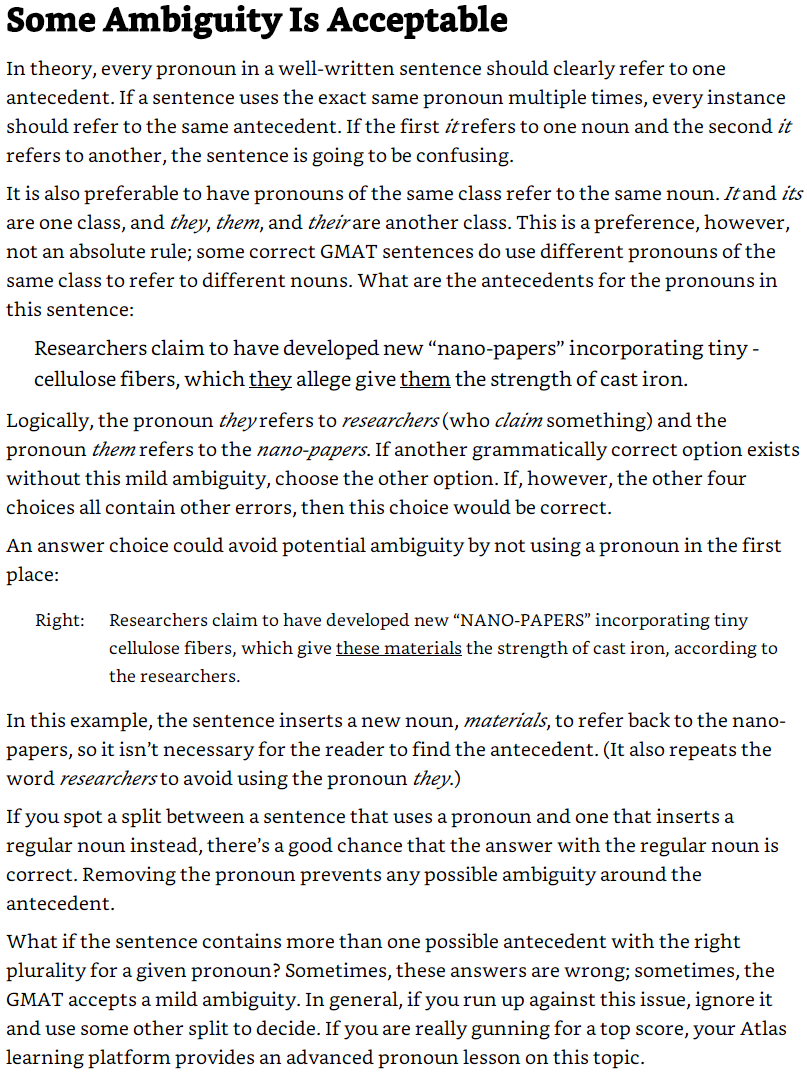 Manhattan GMAT -- All the Verbal -- Pronoun Ambiguity.png
