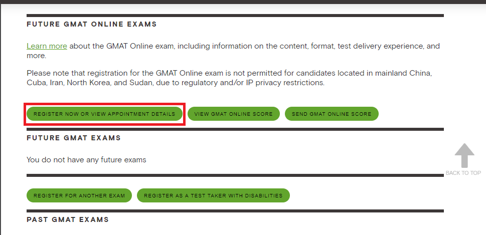 GMAT online start button.png