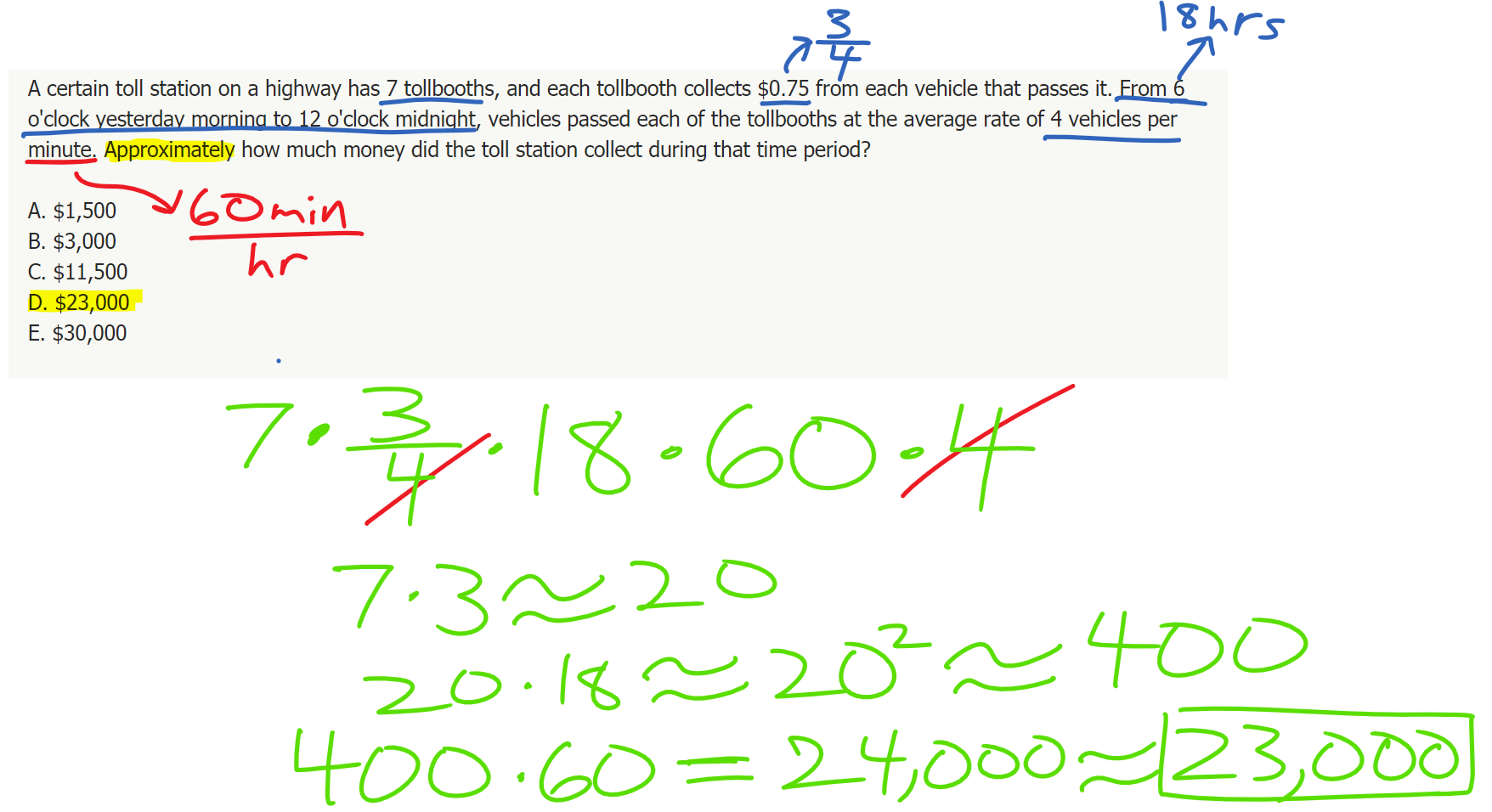 A certain toll station on a highway has 7 tollbooths, and each tollbooth.png