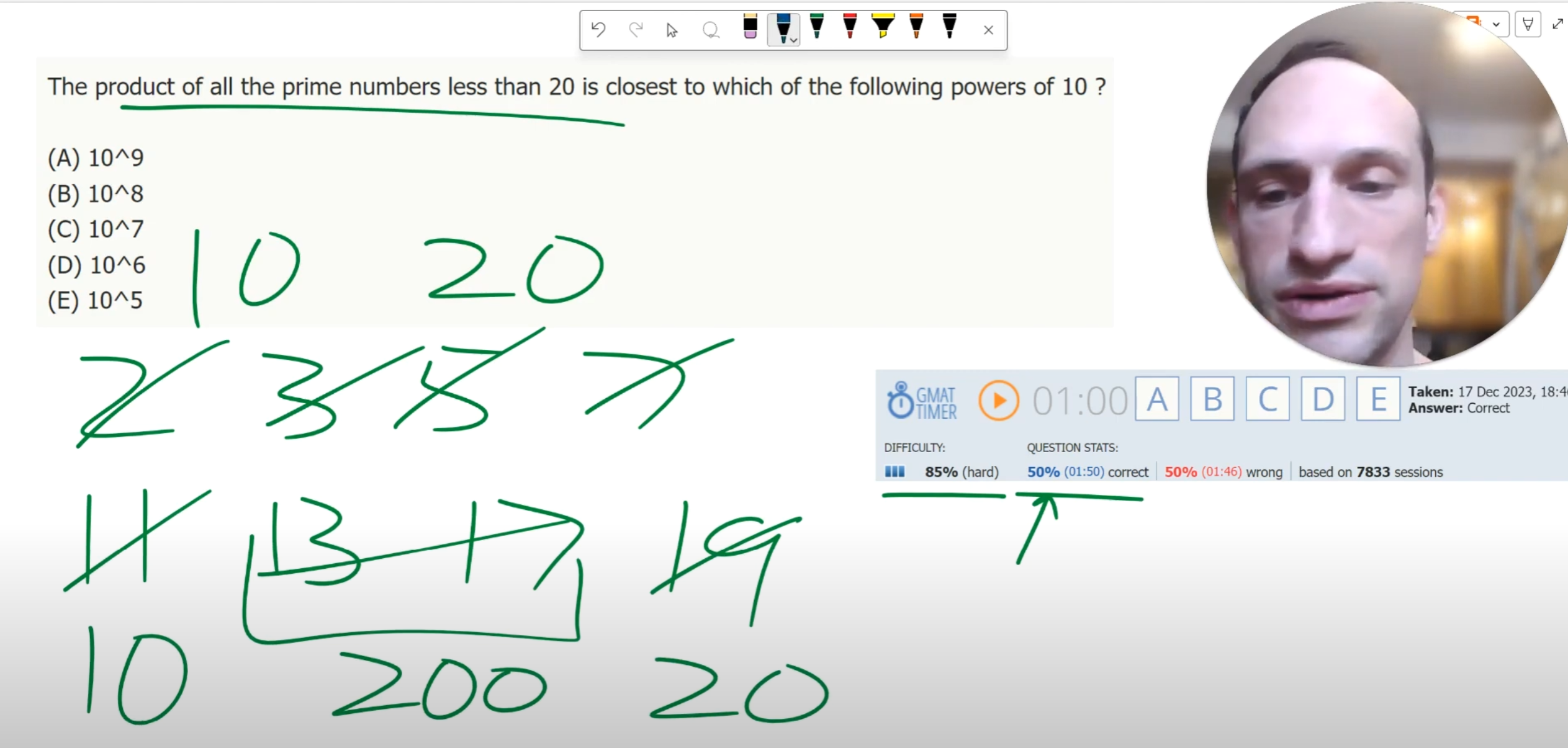 2023-12-17 18_06_49-(2) Problem Solving (OG 2020)_ _The product of all the prime numbers less than 2.png