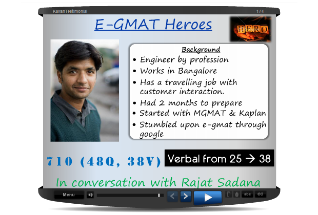 e-GMAT Kalyan Testimonial