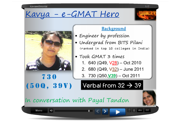 e-GMAT Kavya Testimonial